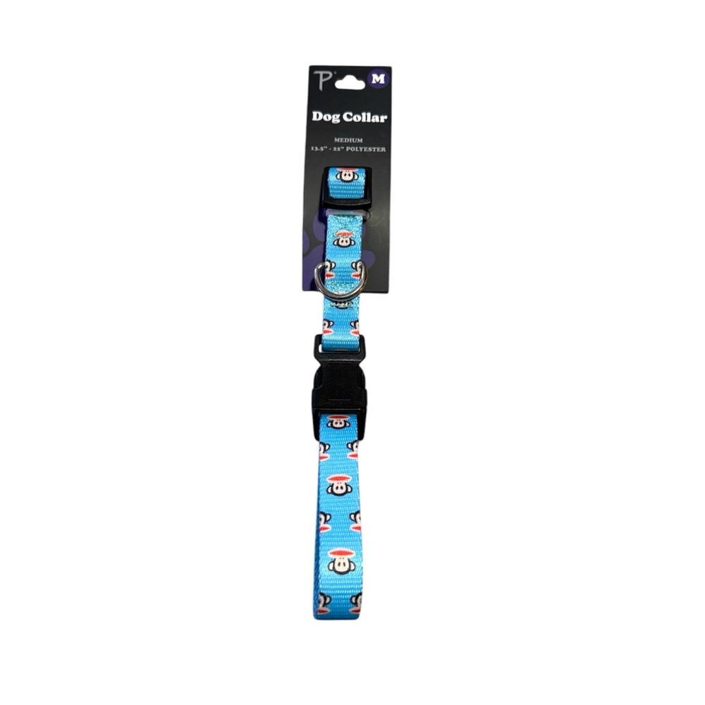 Paul Frank Light Blue Julius Monkey Adjustable Dog Collar